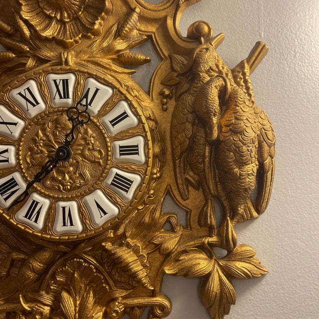 European Gold Bronze Hunt Trophy Clock For Sale - Image 4 of 6