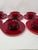 1980s Murano Glass Ruby Red Saucers and Desserts For Sale - Image 5 of 8