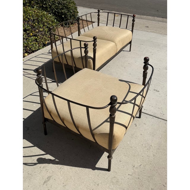 Vintage Michael Taylor Montecito Style Lounge Chair & Loveseat Set For Sale - Image 10 of 18