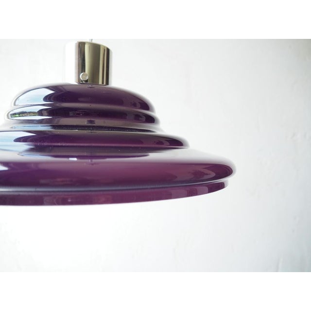 Mid-Century Glass Chandelier, Czechoslovakia, 1960s For Sale - Image 10 of 13