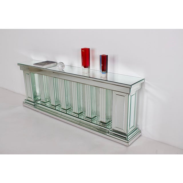 Mirrored Baluster Console from Maison Roméo, 1980s For Sale - Image 11 of 16