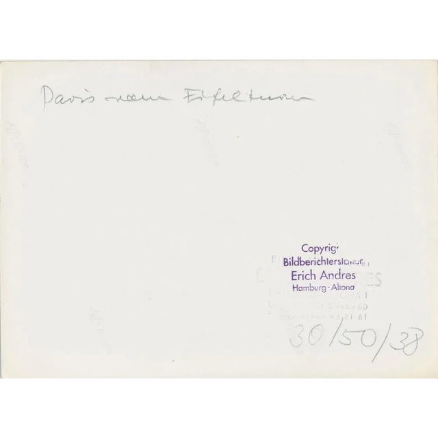 Eiffel Tower, France, 1950s, Black & White Photograph For Sale - Image 4 of 5