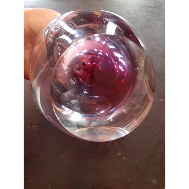 Flavio Poli 1970s Flavio Poli Design Seguso Murano Art Glass Sommerso Faceted Vase For Sale - Image 4 of 6