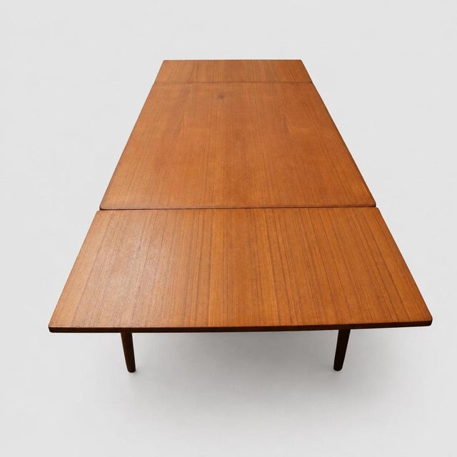 Contemporary Vintage Scandinavian Extendable Dining Table in Teak For Sale - Image 3 of 6