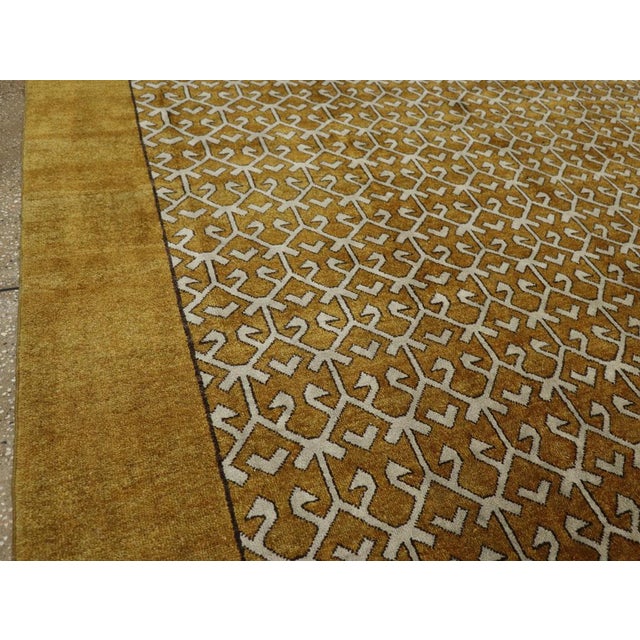 Mid 20th Century Galerie Shabab Collection Mid-20th Century Turkish Anatolian Square Carpet For Sale - Image 5 of 10