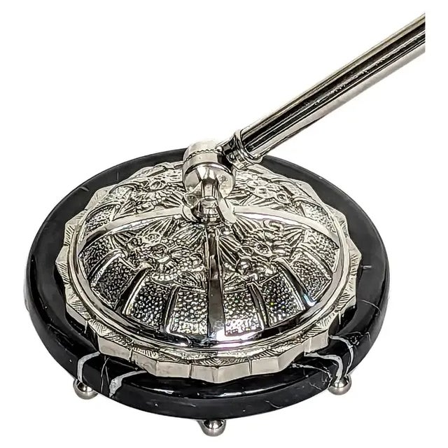 Silver 1930s French Art Deco Desk Lamp by Schneider For Sale - Image 8 of 8