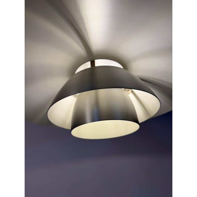 Silver Silver Brushed PH4/3 Louvered Lamp by Poul Henningsen for Louis Poulsen For Sale - Image 8 of 11