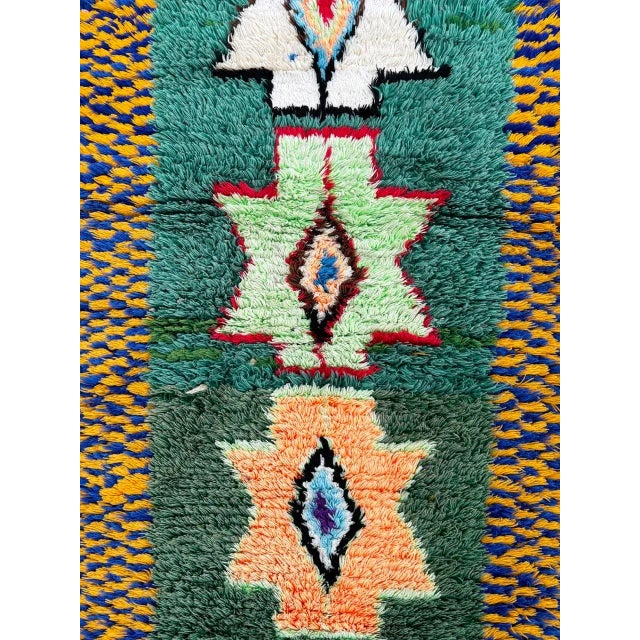 Moroccan Moroccan Berber Vintage Handknotted Runner Rug For Sale - Image 3 of 10