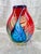 Monumental Murano Style Sommerso Art Glass Vase W/ Floral Core For Sale - Image 9 of 12