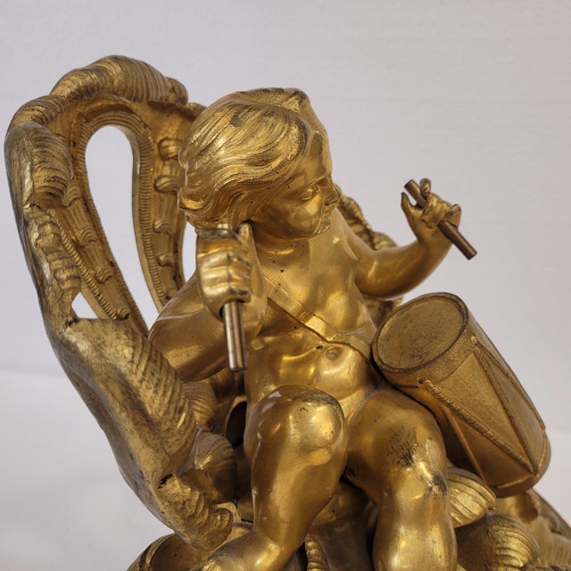 Late 19th Century Napoleon III Cherub Playing the Drum Wall Sculpture in Bronze, France For Sale - Image 17 of 18