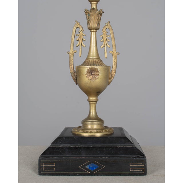 Brass 19th Century French Empire Candelabra Pair For Sale - Image 8 of 8