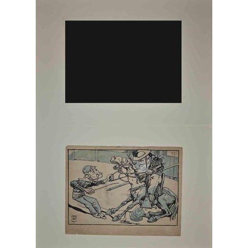 China ink, watercolor and white lead on paper. Hand signed. Matted, in good condition. This piece is attributed to the...