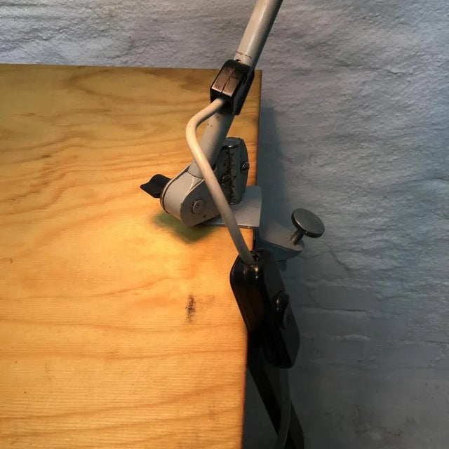 Gray Clamp Lamp by Curt Fischer for Midgard Auma For Sale - Image 8 of 10