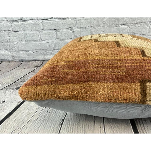 20 x 20 Rug Pillow Ottoman Serene Turkish Pillow Cushion Cover For Sale - Image 4 of 4