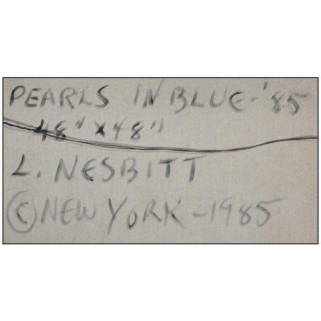 Lowell Nesbitt 1980s Pearls In Blue, Lowell Nesbitt For Sale - Image 4 of 4