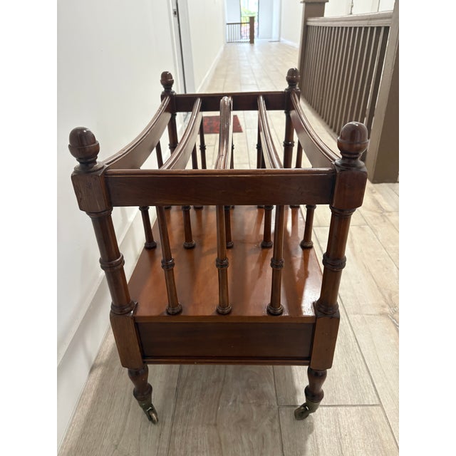 Wood 1970s Large Size Traditional Magazine Rack For Sale - Image 7 of 10