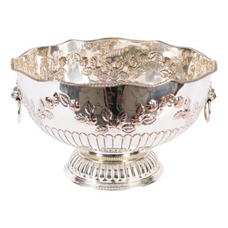 Antique Scottish Silver-Plated Copper Wine Cooler with Napier Clan, 19th Century For Sale