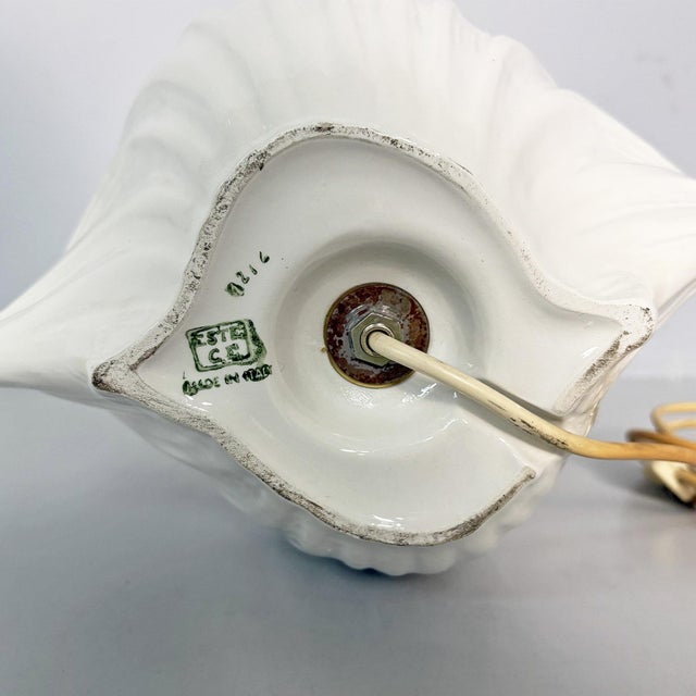 Ceramic Mid-Century Modern Italian Ceramic Shells Table Lamp from Este Ceramiche, 1960s For Sale - Image 7 of 15