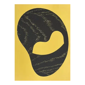 1948 Jean Arp Original Wodcut on My Way Untitled
