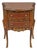Vintage French Louis XV Style Marquetry Inlay 2 Drawer Nightstand Commode Table For Sale