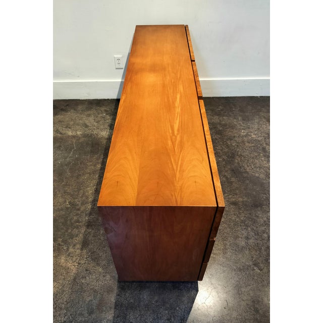 Wood Milo Baughman for Altavisat Lane Burl Wood Credenza For Sale - Image 7 of 11