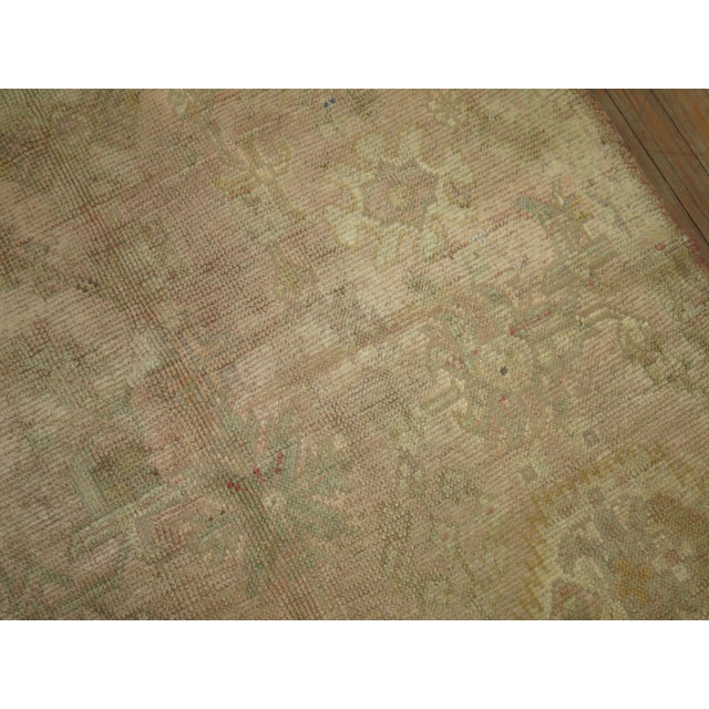 Antique Oushak Pale Rug - 4'8" x 8'4" For Sale - Image 4 of 6