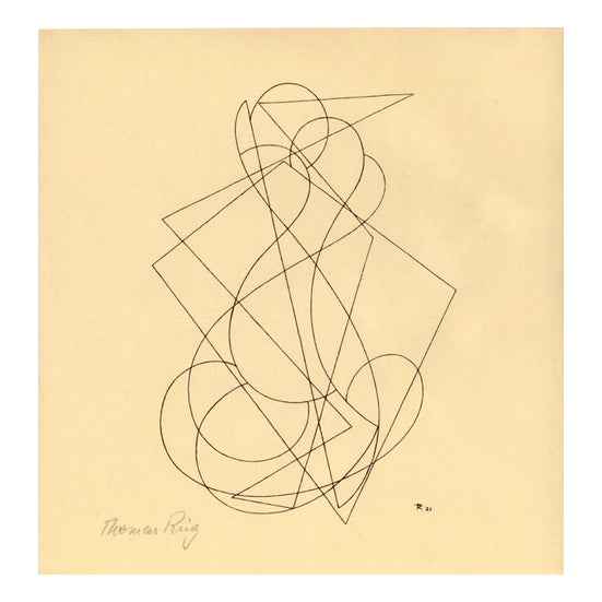 Thomas Ring, Construction, 1921, Woodcut For Sale