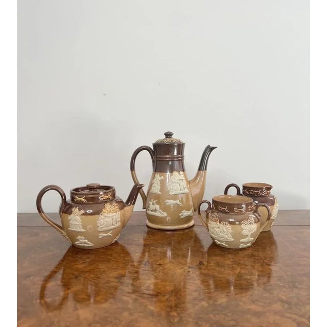 Late 19th Century Tea Service from Doulton, 1890, Set of 4 For Sale - Image 5 of 7