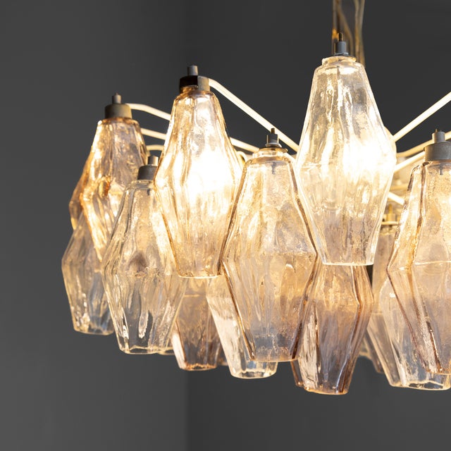 Pendant Lamp by Poliedri Venini, 1960 For Sale - Image 8 of 13