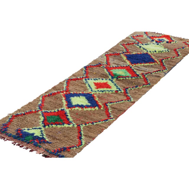 Rug & Kilim Vintage Moroccan Runner Rug With Colorful Geometric Medallions - Rug & Kilim For Sale - Image 4 of 7