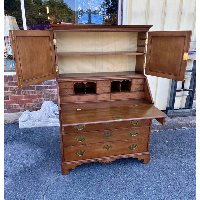Mid 20th Century Kittinger Colonial Williamsburg Secretary Bookcase For Sale - Image 5 of 12