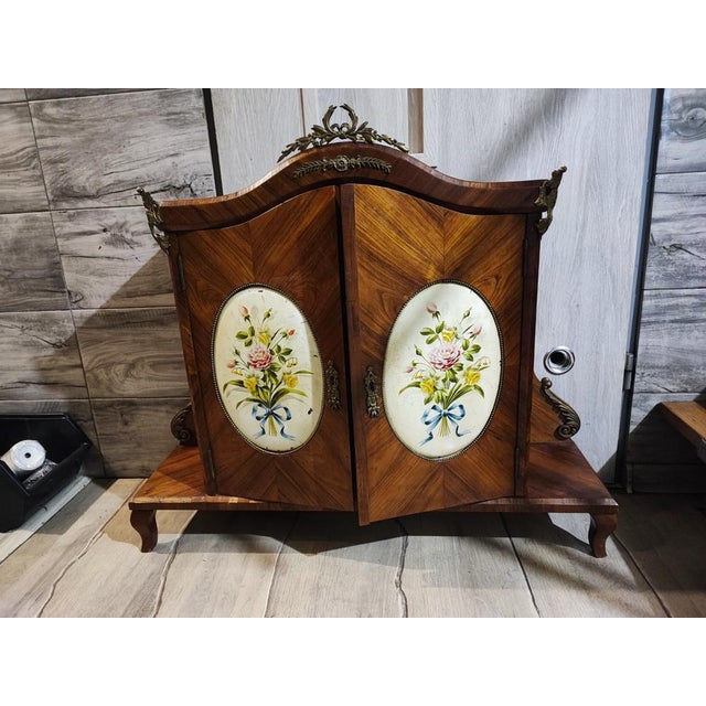 Pre-War Cabinet in Veneer and Enamel on Sheet Metal, 1890s For Sale - Image 18 of 18
