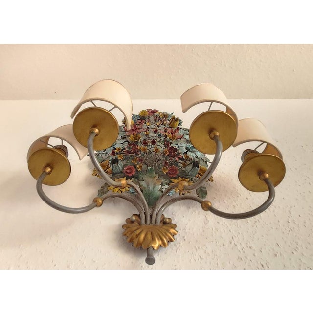 Metal Large Vintage Ciani Firenze Wall Lamp, 1970s For Sale - Image 7 of 18