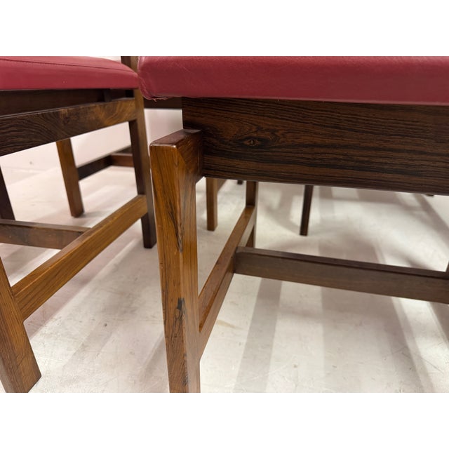 Vintage Danish Leather Dining Chairs, 1960s, Set of 6 For Sale - Image 6 of 18