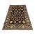 Black and Gold Afghan Sultani Wool Rug, Natural Dye Persian Floral Design, 6′7″ × 9′8″ For Sale