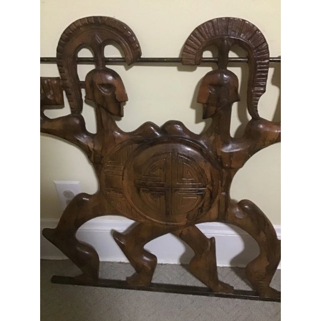 Mid-Century Modern Frederic Weinberg Sculpture Roman Gladiator Wood Look For Sale In Cleveland - Image 6 of 11