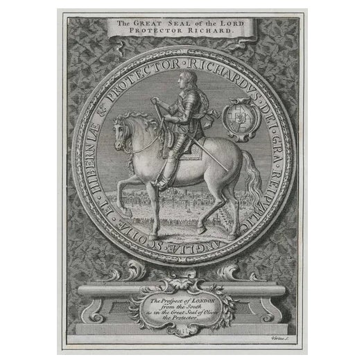 Great Seal of Richard Cromwell with a Prospect of London For Sale