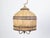 Mid 20th Century Vintage English Rustic Wooden Barrel Light Fixture with Three Scrolling Arms For Sale - Image 5 of 10