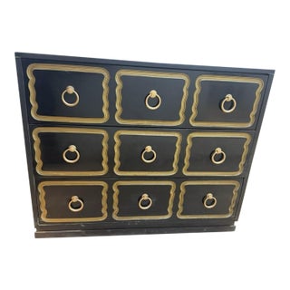 Vintage Hollywood Regency 3 Drawer Espagna Chest For Sale