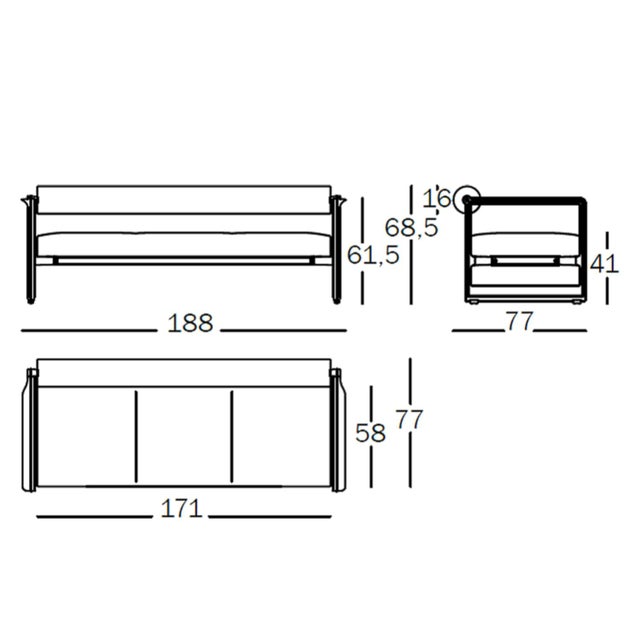 Brut 3-Seater Sofa by Konstantin Grcic for Magis, 2010s For Sale - Image 3 of 7