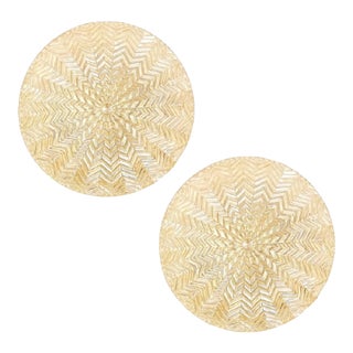 1970s Mid Century Modern/Art Deco Geometric Glass Wall Lights or Flush Mounts by Limburg For Sale