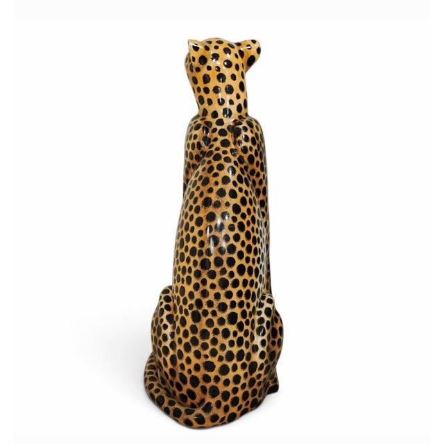 Mexican Carlos Alberto (Mexican, 1983-) Paper Mache Cheetah Sculpture For Sale - Image 3 of 9