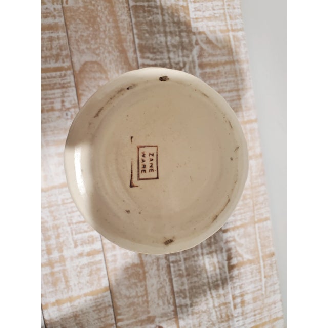 Ceramic Peters and Reed 8" Carved Vase For Sale - Image 7 of 7