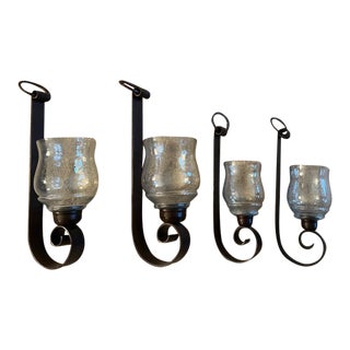 1990s Wall Candle Sconces- Set of 4 For Sale