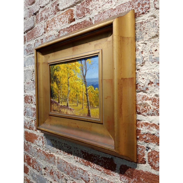 Charles Pruitt -Fall in a New Mexico Aspen Trees Landscape -Oil Painting For Sale In Los Angeles - Image 6 of 8