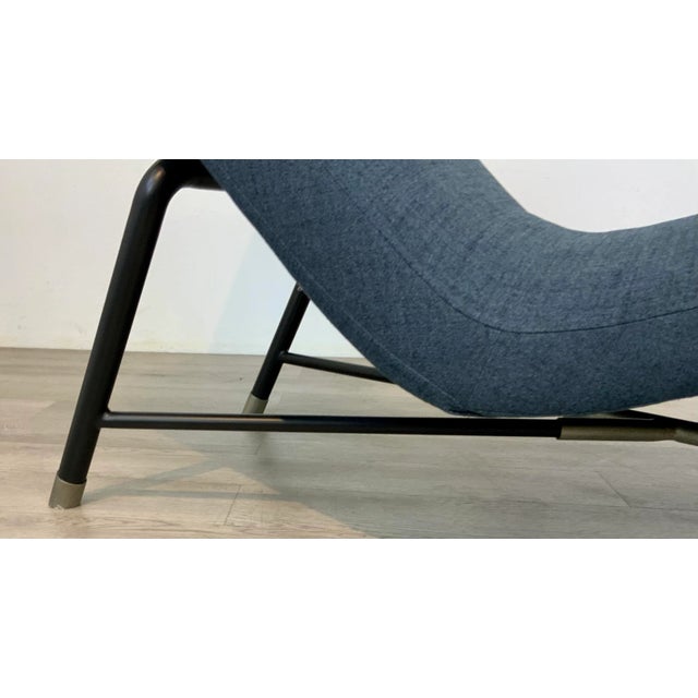 Modern Blue Chaise Lounge For Sale - Image 4 of 6