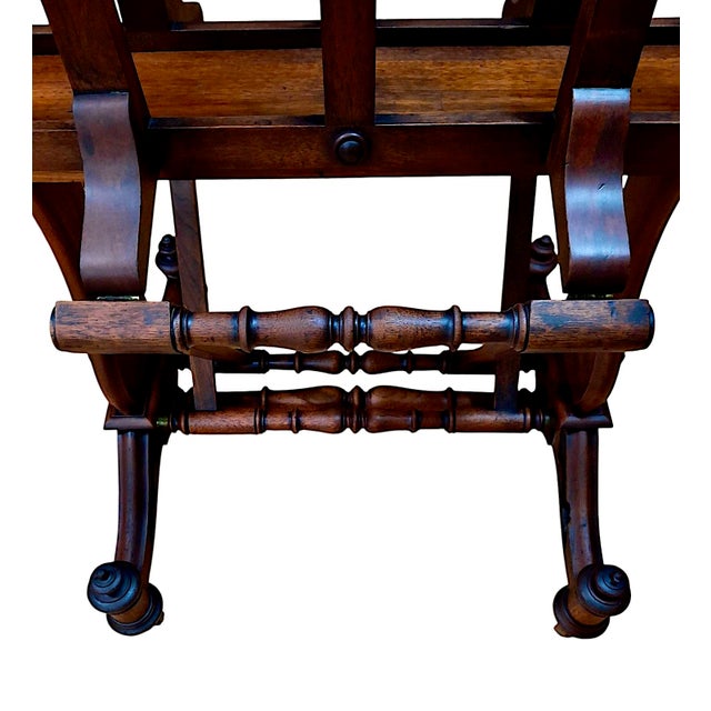 Antique Renaissance Revival Flexible Folio Stand on Casters For Sale - Image 11 of 14