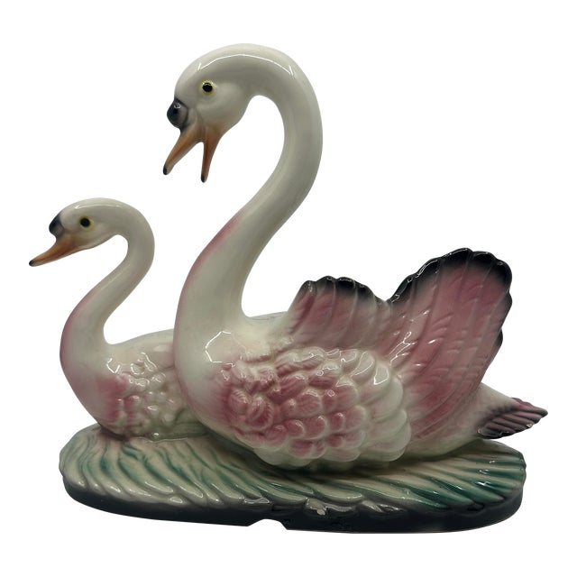 Vintage Maddox of California Swan Tv Lamp For Sale