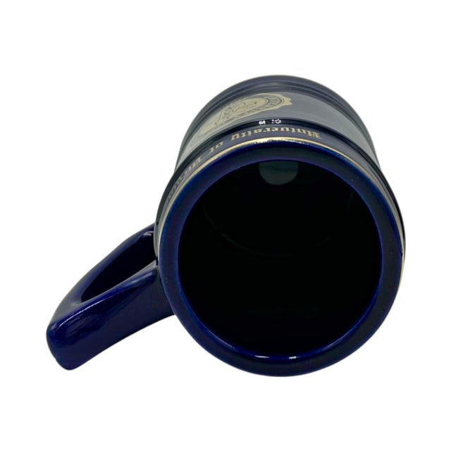 Vintage University of Virginia Uva Cobalt Blue Ceramic Mug For Sale - Image 4 of 10