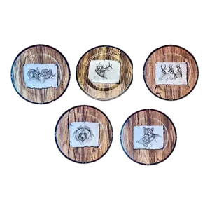 1990s Lynn Chase American Pages Porcelain Plates- Set of 5